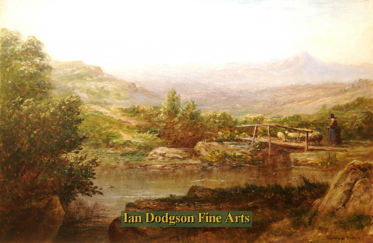 William H Vernon - Mount Arran, Snowdonia Oil on canvas (c1880)