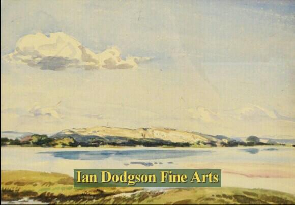 William Dodd - Whitbarrow Scar, Kent Estuary Watercolour (c1945)