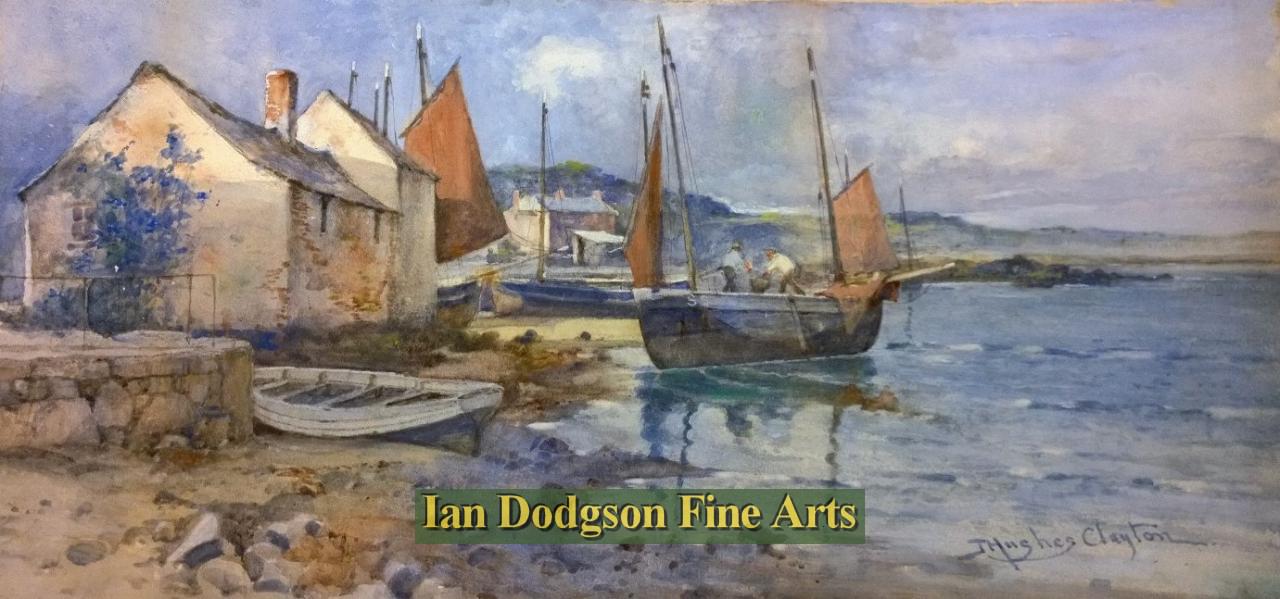 Anglesey, Local Fishing Harbour, by Joseph Hughes Clayton