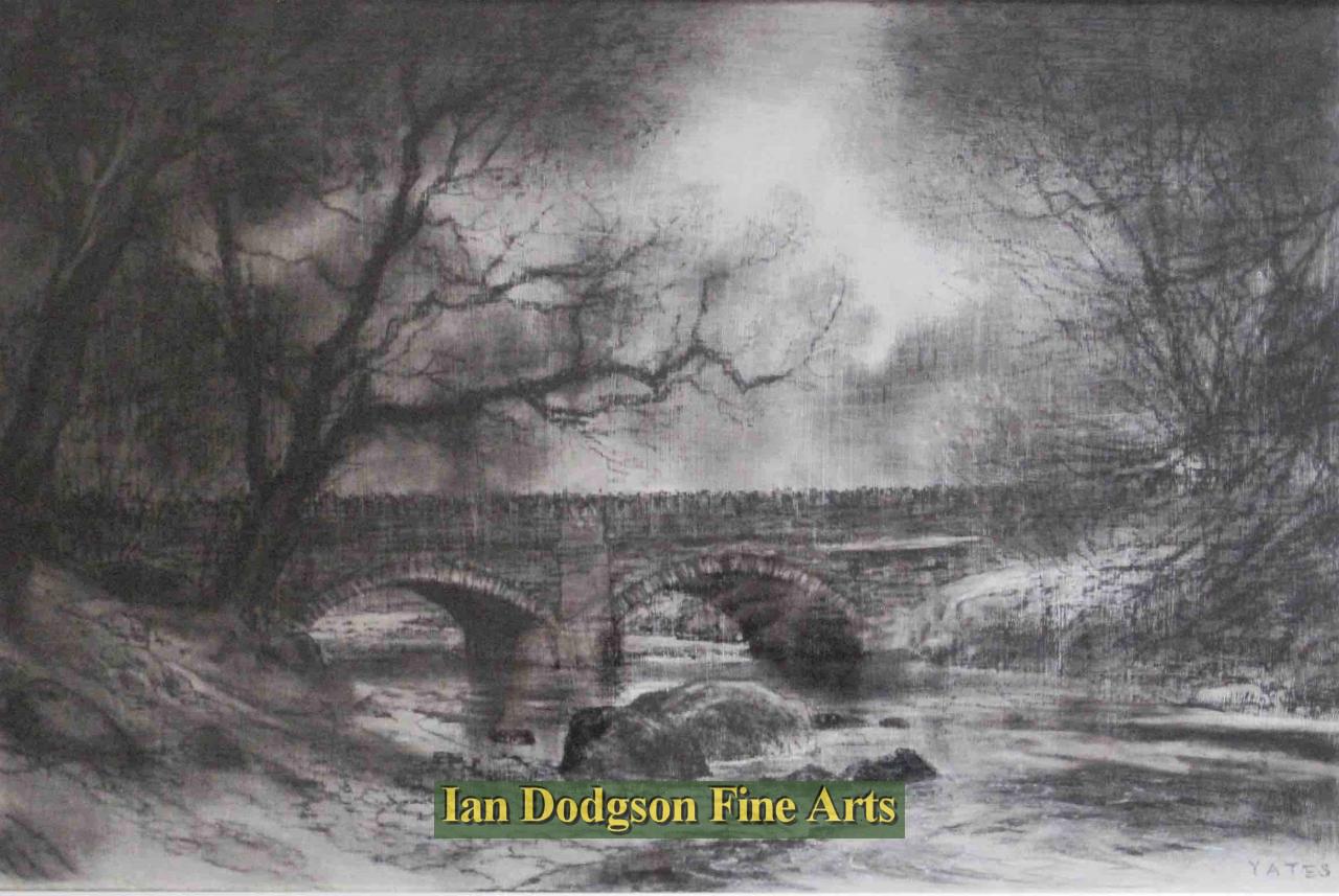 Jeremy Yates - Pont Twr, Bethesda Charcoal on board (2018)