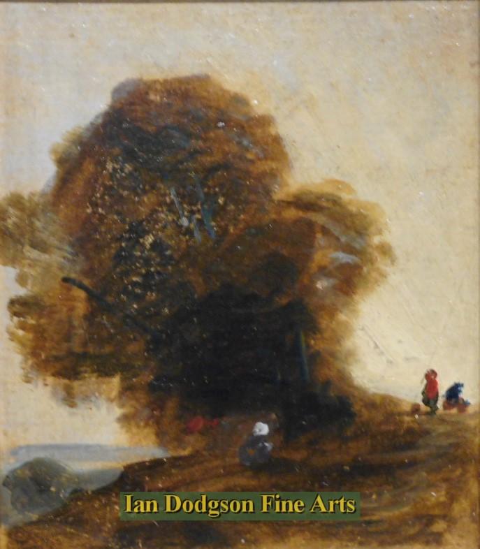 Figures by a Tree by David Cox Snr