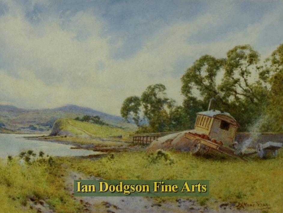 Gypsy encampment near Beaumaris by John Abernethy Lynas Gray
