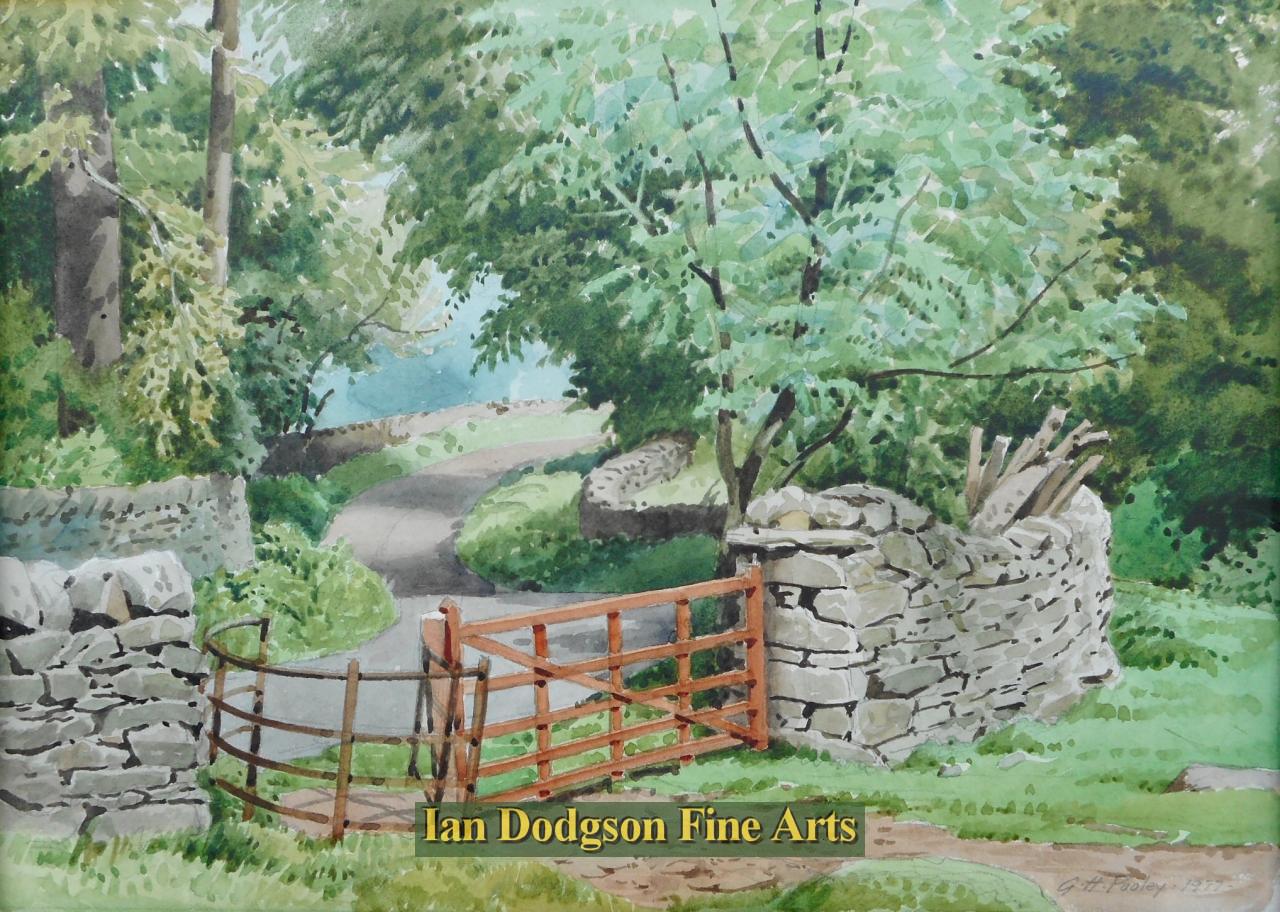 Geoffrey H Pooley - The Wishing Gate Watercolour over pencil (1977)