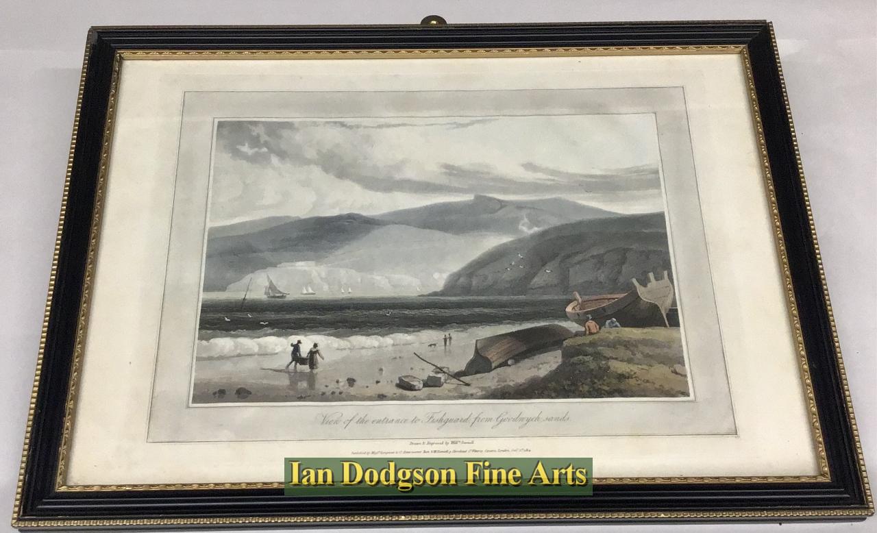 Entrance to Fishguard , Goodwych Sands by William Daniell