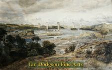 Britannia Bridge, Menai Straits,Wales by David Cox Jnr