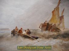 'Edward Tucker snr - Fishing boats in a squall