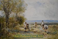 Picking flowers near Grange over Sands by William Manners