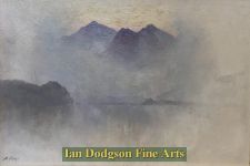 Crib Goch & Yr Wyddfa from Llyn Cwm-y-Ffynnon by Alfred Oliver