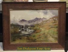 'Alfred Oliver RA. - Bridge at Plas y Brenin, Capel Curig